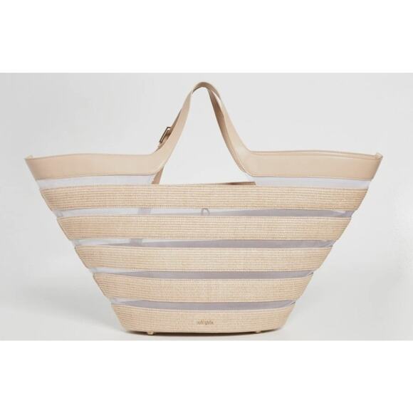Cult Gaia Laszlo Large Straw Mesh Tote Bag - Picture 1 of 10